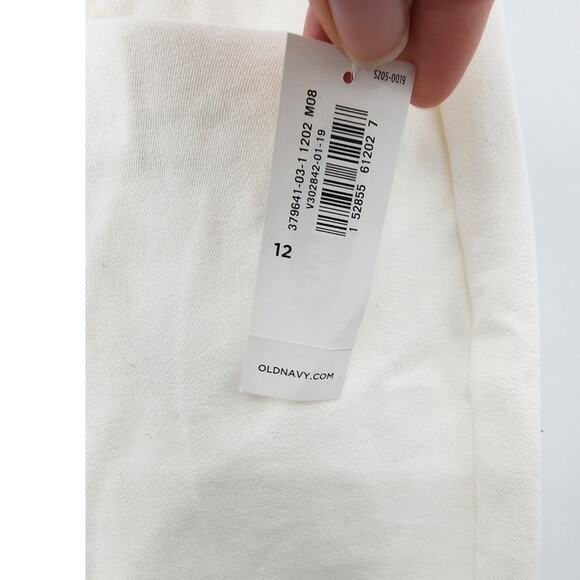 New NWT Old Navy Pixie Ankle White Classic Pants Size 12 Stretch Comfort - Picture 8 of 10